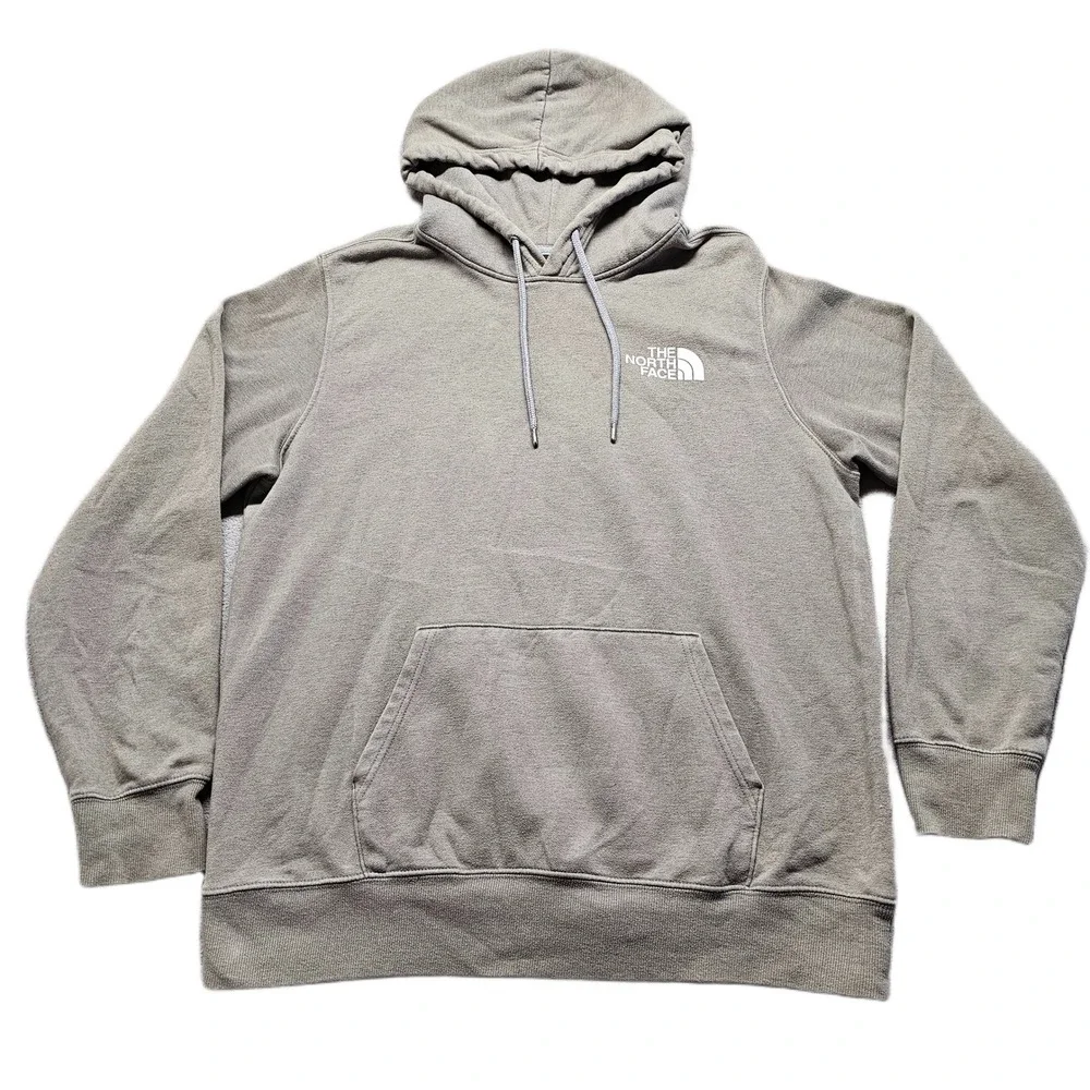 The North Face Never Stop Exploring Hoodie Mens Large Gray Fleece Lined Pullover